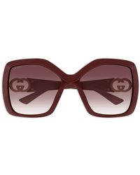 Gucci - Interlocking G-Plaque Sunglasses - Lyst