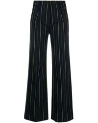 Forte Forte - High-waisted Wide-leg Striped Trousers - Lyst