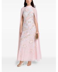 Needle & Thread - Floral-Print Embellished Midi Dress - Lyst