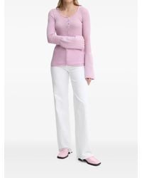 Herskind - Ribbed Button-Front Cardigan - Lyst
