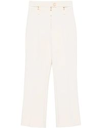 Elisabetta Franchi - Pantalon Droit À Détails De Zips - Lyst