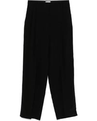 TOTEME - Pleat Detail Straight Leg Trousers - Lyst