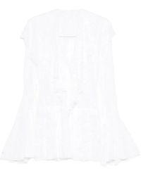 Norma Kamali - Mini-Jurk Met Ruches - Lyst