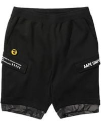 Aape By A Bathing Ape - Logo-Print Cargo Shorts - Lyst
