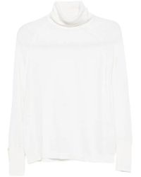 Alpha Studio - Rollkragenpullover Mit Knopfmanschetten - Lyst