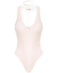 MANURI - V-Neck Bodysuit - Lyst