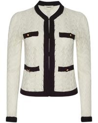 L'Agence - Zephyra Pointelle Cardigan - Lyst