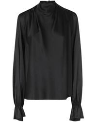 Raquel Diniz - Moona Drape-Neck Blouse - Lyst
