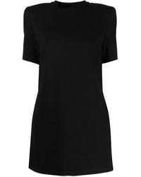 Area - Crystal-Embellished Slit T-Shirt Dress - Lyst