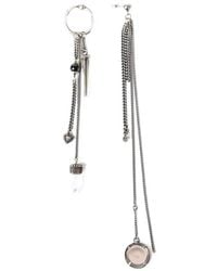 Ann Demeulemeester - Asymmetric Charm-Detail Earrings - Lyst