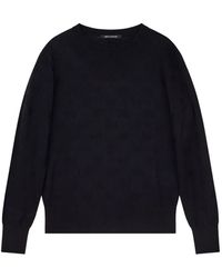 ARMANI EXCHANGE - Jacquard-Pullover Mit Logos - Lyst