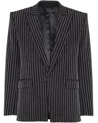 Balmain - Chaqueta a rayas con cristales - Lyst