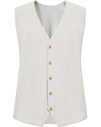 Homme Plissé Issey Miyake - Pleated V-Neck Vest - Lyst