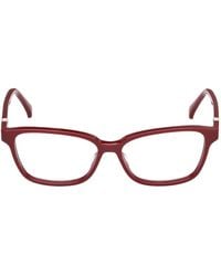 Max Mara Eyewear - Lunettes De Vue Rectangulaires À Plaque Logo - Lyst