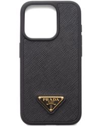 Prada - Triangle-Logo Iphone 15 Pro Case - Lyst