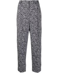 MICHAEL Michael Kors - Leopard Print Straight-Leg Trousers - Lyst