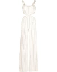 Alexis Lipton Striped Jumpsuit - White