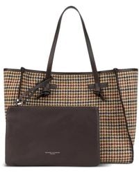 Gianni Chiarini - Large Marcella Houndstooth-Pattern Shoulder Bag - Lyst