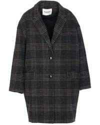 Isabel Marant - Limiza Checkered Wool Coat - Lyst
