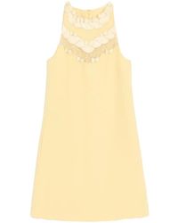 Valentino Garavani - Embroidered Crepe Couture Short Dress - Lyst