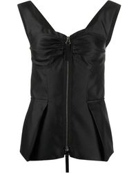 Marni Top estilo corsé con cremallera - Negro