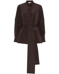 Co.Go - Belted Balloon-Sleeve Shirt - Lyst