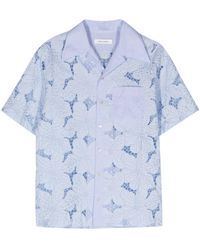 Wales Bonner - Highlife Floral-lace Bowling Shirt - Lyst
