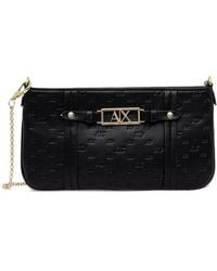 ARMANI EXCHANGE - Logo-Embossed Chain-Strap Shoulder Bag - Lyst