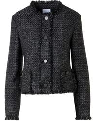 Akris - Tweed Jack Met Franje - Lyst