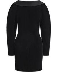 12 STOREEZ - Adagio Velvet Mini Dress - Lyst