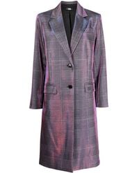 Karl Lagerfeld - Iridescent Single-breasted Tailored Coat - Lyst