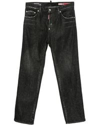 DSquared² - Distressed Logo-Patch Jeans - Lyst
