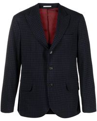 Brunello Cucinelli - Houndstooth-Pattern Wool-Blend Blazer - Lyst