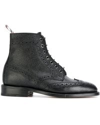 Thom Browne - Stivaletti Con Suola In Pelle - Lyst