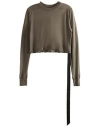 Rick Owens - Level Ls Long-Sleeve Cropped T-Shirt - Lyst