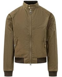 Barbour - Merchant Bomberjacke Aus Gewachster Baumwolle - Lyst