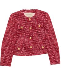 Valentino Garavani - Buttoned Tweed Jacket - Lyst