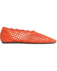 Proenza Schouler - Slant Crochet-Knit Ballet Flats - Lyst
