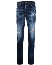 DSquared² - Cool Guy Skinny Jeans Met Verfspatten - Lyst
