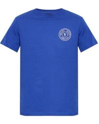 Versace Jeans Couture - Logo-Print Cotton T-Shirt - Lyst
