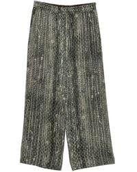 Ziggy Chen - Abstract-Print Drawstring Trousers - Lyst