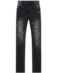 RTA - Bryant Paint-Splatter Logo Jeans - Lyst