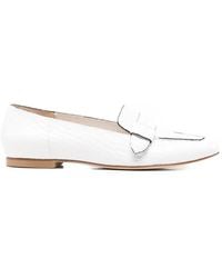 Anna F. - Croc-Effect Leather Loafers - Lyst