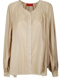 Thelatest - Collarless Shirt - Lyst