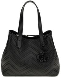 Gucci - Medium Gg Marmont Leather Tote Bag - Lyst