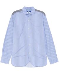 Junya Watanabe - Overhemd Met Contrasterende Strepen - Lyst