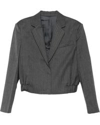 Juun.J - Herringbone-Pattern Cropped Jacket - Lyst