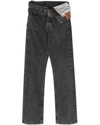 Y. Project - Evergreen Asymmetric-waist Straight-leg Jeans - Lyst