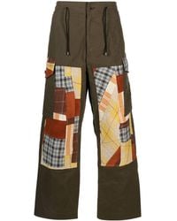 Nicholas Daley - Patchwork-detailing Cotton-blend Wide-leg Trousers - Lyst