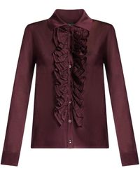 Tom Ford - Ruffle-embellished Fine-knit Shirt - Lyst